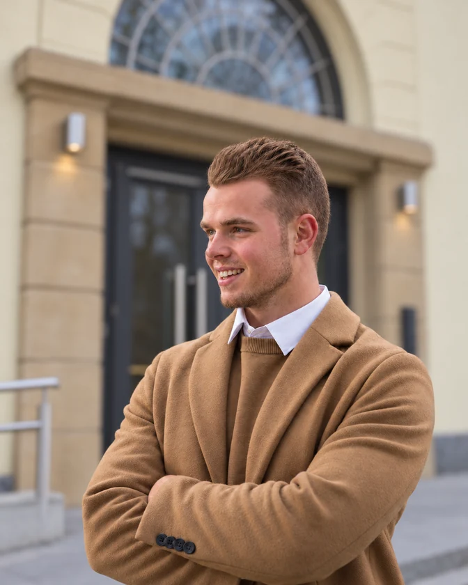 Porträt von Yannic vor der Kulisse