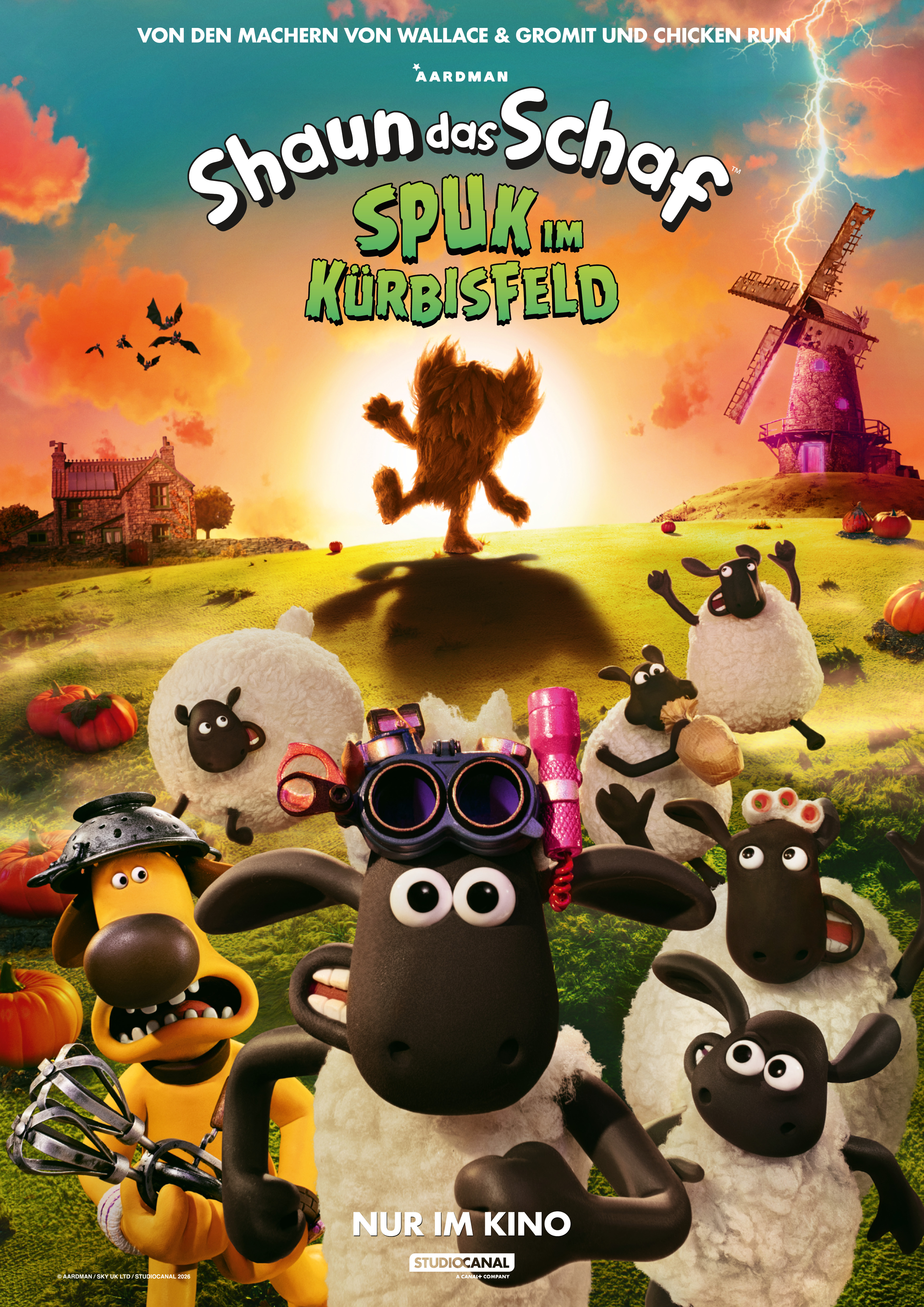 Plakat: Shaun das Schaf – Spuk im Kürbisfeld