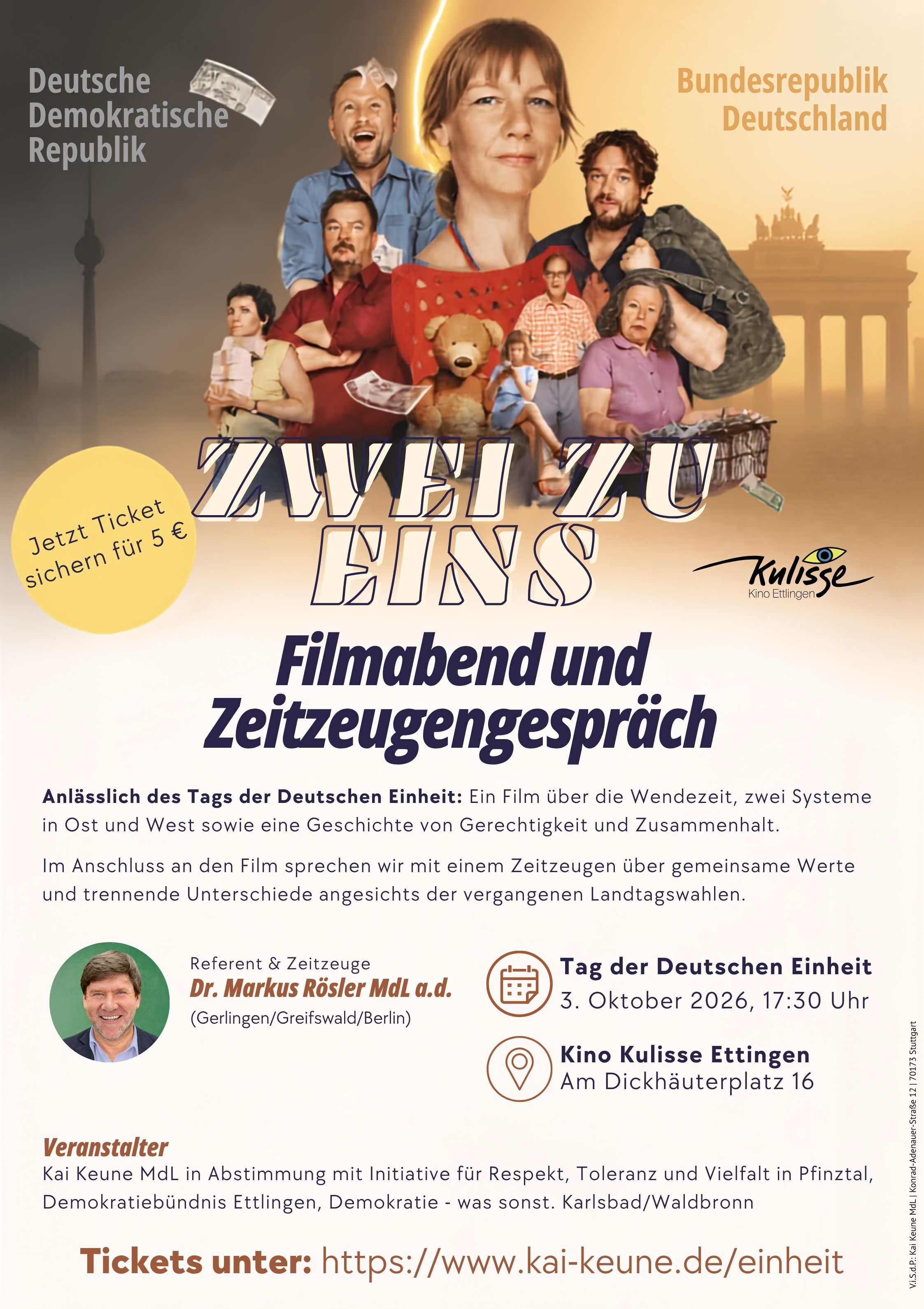Plakat: Zwei zu Eins
